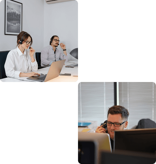 Customer support workflow illustration